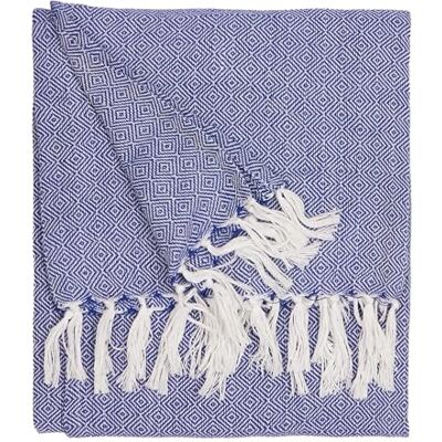 furn. Dessa Throw – Soft Indoor/Outdoor Quick Dry Woven Geometric Fringed Blanket (Cobalt – 130x180cm) furn. Dessa Throw – Soft Indoor/Outdoor Quick Dry Woven Geometric Fringed Blanket (Cobalt – 130x180cm)