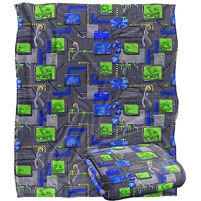 LOGOVISION Teenage Mutant Ninja Turtles: Mutant Mayhem Sewer Tech Pattern Silky Touch Super Soft Throw Blanket 152 X 127 Cm LOGOVISION Teenage Mutant Ninja Turtles: Mutant Mayhem Sewer Tech Pattern Silky Touch Super Soft Throw Blanket 152 X 127 Cm