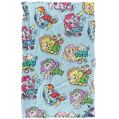 My Little Pony MLP Pop Art Pattern Super Soft Snuggle Blanket with Silky Touch 91 x 147 cm My Little Pony MLP Pop Art Pattern Super Soft Snuggle Blanket with Silky Touch 91 x 147 cm