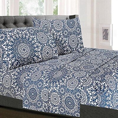 Sweet Home Collection Queen Size Bed Sheets Breathable Luxury Sheets with Full Elastic & Secure Corner Straps Built In 1800 Supreme Collection Extra Soft Deep Pocket Bedding Set, Sheet Set, Queen, Oasis Sweet Home Collection Queen Size Bed Sheets Breathable Luxury Sheets with Full Elastic & Secure Corner Straps Built In 1800 Supreme Collection Extra Soft Deep Pocket Bedding Set, Sheet Set, Queen, Oasis