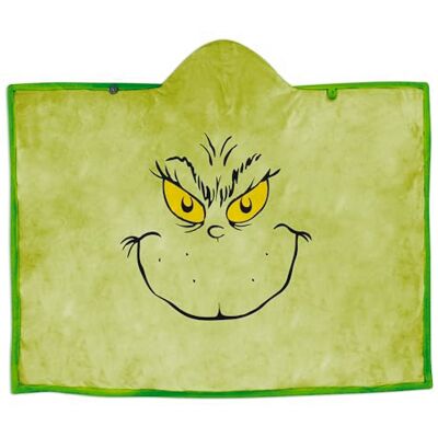 Hallmark The Grinch Hooded Blanket, Green, One Size Fits All, Fluffy Design Hallmark The Grinch Hooded Blanket, Green, One Size Fits All, Fluffy Design