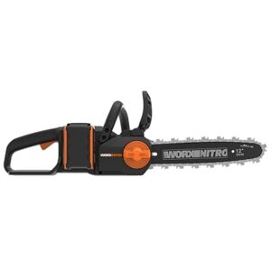 WORX 20V WG350E Cordless Brushless Chainsaw 30cm Bar, 4.0Ah Battery & Charger, High-Speed 10m/s Cutting, Tool-Free Tensioning, Auto Lubrication, Up to 55 Cuts per Charge, PowerShare Compatible WORX 20V WG350E Cordless Brushless Chainsaw 30cm Bar, 4.0Ah Battery & Charger, High-Speed 10m/s Cutting, Tool-Free Tensioning, Auto Lubrication, Up to 55 Cuts per Charge, PowerShare Compatible