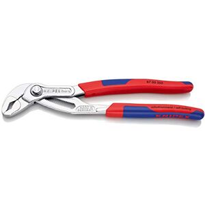KNIPEX 87 05 250 "Cobra" Chrome Plated Water Pump Plier with Soft Handle, Multi-Colour, 250 mm KNIPEX 87 05 250 "Cobra" Chrome Plated Water Pump Plier with Soft Handle, Multi-Colour, 250 mm