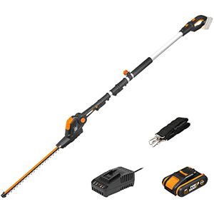 WORX Pole Hedge Trimmer, 20 V 45 cm Cordless Pole Hedge trimmer, Reach Up to 3.6 m, with Battery and Charger, PowerShare WORX Pole Hedge Trimmer, 20 V 45 cm Cordless Pole Hedge trimmer, Reach Up to 3.6 m, with Battery and Charger, PowerShare