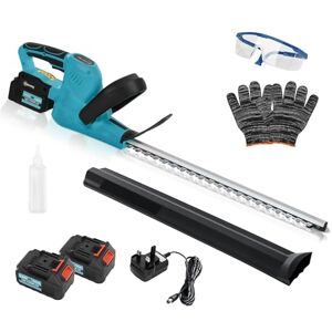 Outsunny 20" Cordless Hedge Trimmer, 18V Electric Hedge Cutter with 51cm Dual Action Blade, 2 x 4000mAh Batteries and Brushless Motor for Garden Branches, Shrubs, Twigs, Blue Outsunny 20" Cordless Hedge Trimmer, 18V Electric Hedge Cutter with 51cm Dual Action Blade, 2 x 4000mAh Batteries and Brushless Motor for Garden Branches, Shrubs, Twigs, Blue