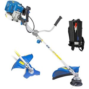 Hyundai 52cc Petrol Grass Strimmer Trimmer & Brush Cutter, 2 In 1 Garden Tool, 450mm Cutting Width, Heavy Duty, Split Shaft Design, Shoulder Harness Included With 3 Year Warranty Hyundai 52cc Petrol Grass Strimmer Trimmer & Brush Cutter, 2 In 1 Garden Tool, 450mm Cutting Width, Heavy Duty, Split Shaft Design, Shoulder Harness Included With 3 Year Warranty