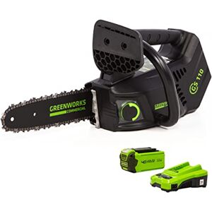 Greenworks GD40TCSK2 Cordless Top Handle Chainsaw with Brushless Motor, 25cm Bar Length, 12m/s Chain Speed, 2.4kg, Auto-Oiler, Kickback Protection, 40V 2Ah Battery & Charger Greenworks GD40TCSK2 Cordless Top Handle Chainsaw with Brushless Motor, 25cm Bar Length, 12m/s Chain Speed, 2.4kg, Auto-Oiler, Kickback Protection, 40V 2Ah Battery & Charger