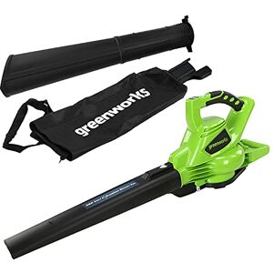 Greenworks GD40BV Cordless Leaf Blow Vac with Brushless Motor, 280km/h, 9.63m³/min, 45L Mulching Bag WITHOUT 40V Battery & Charger, 3 Year Guarantee Greenworks GD40BV Cordless Leaf Blow Vac with Brushless Motor, 280km/h, 9.63m³/min, 45L Mulching Bag WITHOUT 40V Battery & Charger, 3 Year Guarantee