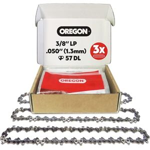 Oregon 3-Pack Chainsaw Chain 3/8" LP Pitch, .050" (1.3 mm) Gauge for 16" (40cm) Bar, 57 Drive Links – Semi-Chisel Replacement Saw Chain Fits Bosch, Ryobi, Makita, Mac Allister and More Oregon 3-Pack Chainsaw Chain 3/8" LP Pitch, .050" (1.3 mm) Gauge for 16" (40cm) Bar, 57 Drive Links – Semi-Chisel Replacement Saw Chain Fits Bosch, Ryobi, Makita, Mac Allister and More