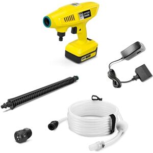 Kärcher 18 V Hand-Held Pressure Washer KHB 4-18 Plus Battery Set, pressure: 21 bar, 5-in-1 multi jet nozzle, suction hose, garden hose connection A3/4", weight: 1.3 kg, with 18 V battery and charger Kärcher 18 V Hand-Held Pressure Washer KHB 4-18 Plus Battery Set, pressure: 21 bar, 5-in-1 multi jet nozzle, suction hose, garden hose connection A3/4", weight: 1.3 kg, with 18 V battery and charger