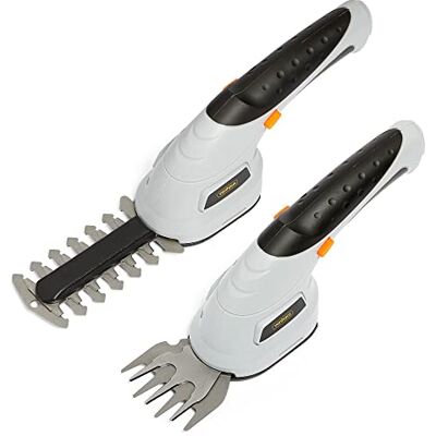 VonHaus Hedge Trimmer & Grass Shears Cordless 2 in 1 – Handheld Cutter for Hedges, Bushes, Branches, Shrubs, Lawn Edging – 3.6V Battery, 2 Changeable Blades, Charger, Lightweight, Soft Grip Handle VonHaus Hedge Trimmer & Grass Shears Cordless 2 in 1 – Handheld Cutter for Hedges, Bushes, Branches, Shrubs, Lawn Edging – 3.6V Battery, 2 Changeable Blades, Charger, Lightweight, Soft Grip Handle