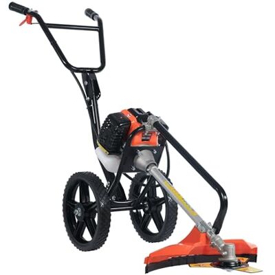 ParkerBrand.com 52cc Petrol Wheeled Brush Cutter & Grass Trimmer 2-Stroke 2.2kW Split Shaft ParkerBrand.com 52cc Petrol Wheeled Brush Cutter & Grass Trimmer 2-Stroke 2.2kW Split Shaft