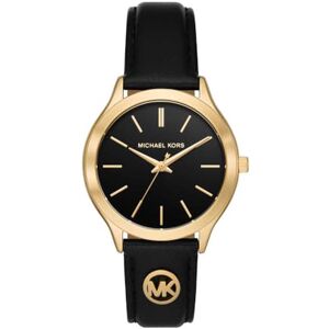 Michael Kors Slim Runway Watch for Women, 38mm Quartz Three Hand Movement with Leather Strap, Black, 38 mm Michael Kors Slim Runway Watch for Women, 38mm Quartz Three Hand Movement with Leather Strap, Black, 38 mm