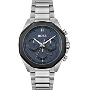 Boss Chronograph Quartz Watch for Men Cloud Collection with Silver Stainless Steel Bracelet 1514015 Boss Chronograph Quartz Watch for Men Cloud Collection with Silver Stainless Steel Bracelet 1514015