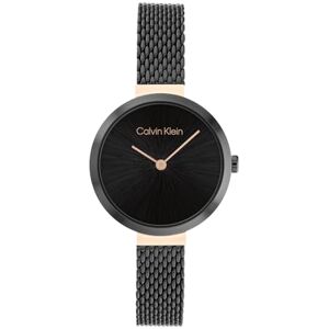 Calvin Klein Analogue Quartz Watch for Women Minimalistic T BAR 28MM MESH Collection with Black Stainless Steel Mesh Bracelet 25200084 Calvin Klein Analogue Quartz Watch for Women Minimalistic T BAR 28MM MESH Collection with Black Stainless Steel Mesh Bracelet 25200084