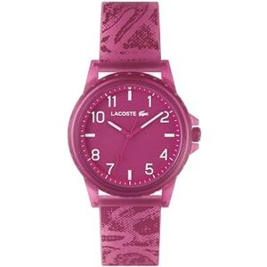 Lacoste Three Hand Quartz Movement Watch for Kids RIDER Collection with Pink Silicone Bracelet 2020156 Lacoste Three Hand Quartz Movement Watch for Kids RIDER Collection with Pink Silicone Bracelet 2020156