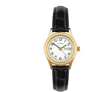 Sekonda 27mm Hughes Womens Gold Classic Quartz Watch with Day Date White Dial Analogue Display 30m Water Resistant Sekonda 27mm Hughes Womens Gold Classic Quartz Watch with Day Date White Dial Analogue Display 30m Water Resistant