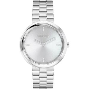Calvin Klein Two Hand Quartz Movement Watch for Women Twisted Bezel Collection with Silver Stainless Steel Bracelet 25100093 Calvin Klein Two Hand Quartz Movement Watch for Women Twisted Bezel Collection with Silver Stainless Steel Bracelet 25100093