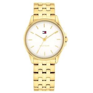 Tommy Hilfiger Three Hand Quartz Movement Watch for Women with Gold Colored Stainless Steel Bracelet 1782773 Tommy Hilfiger Three Hand Quartz Movement Watch for Women with Gold Colored Stainless Steel Bracelet 1782773