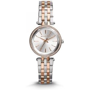 Michael Kors Petite Darci Analogue Quartz Watch with Silver & Rose Gold Tone Stainless Steel Strap for Women MK3298 Michael Kors Petite Darci Analogue Quartz Watch with Silver & Rose Gold Tone Stainless Steel Strap for Women MK3298