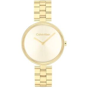 Calvin Klein Analogue Quartz Watch for Women Gleam Collection with Gold Colored Stainless Steel Bracelet 25100014 Calvin Klein Analogue Quartz Watch for Women Gleam Collection with Gold Colored Stainless Steel Bracelet 25100014