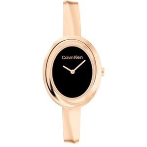 Calvin Klein Two Hand Quartz Movement Watch for Women Twisted Bezel Collection with Rose Gold Colored Stainless Steel Bangle Bracelet 25100057 Calvin Klein Two Hand Quartz Movement Watch for Women Twisted Bezel Collection with Rose Gold Colored Stainless Steel Bangle Bracelet 25100057