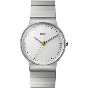 Braun Men's Quartz Watch with White Dial Analogue Display and Silver Stainless Steel Bracelet BN0211SLBTG Braun Men's Quartz Watch with White Dial Analogue Display and Silver Stainless Steel Bracelet BN0211SLBTG