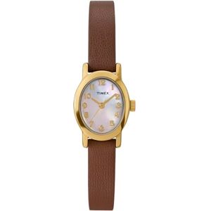 Timex Women's Main Street 18 mm Watch, Brown Leather Strap Mother of Pearl Dial Gold-Tone Case TW2W82500 Timex Women's Main Street 18 mm Watch, Brown Leather Strap Mother of Pearl Dial Gold-Tone Case TW2W82500