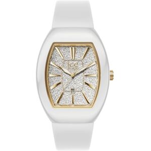 ICE-WATCH ICE boliday Dome White glitter gold Women's wristwatch with silicon strap 024033 (Small) ICE-WATCH ICE boliday Dome White glitter gold Women's wristwatch with silicon strap 024033 (Small)