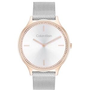 Calvin Klein Two Hand Quartz Movement Watch for Women CK Timeless Collection with Silver Stainless Steel Mesh Bracelet 25100006 Calvin Klein Two Hand Quartz Movement Watch for Women CK Timeless Collection with Silver Stainless Steel Mesh Bracelet 25100006