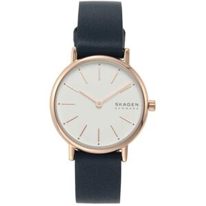 Skagen Watch for Women Signatur Lille, Two Hand Movement, 30 mm Rose Gold Stainless Steel Case with a Leather Strap, SKW2838 Skagen Watch for Women Signatur Lille, Two Hand Movement, 30 mm Rose Gold Stainless Steel Case with a Leather Strap, SKW2838