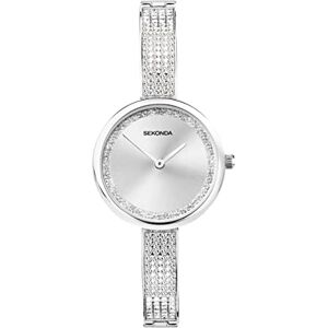 Sekonda Aurora Ladies 29mm Quartz Watch in Silver with Analogue Display, and Silver Alloy Strap 40597 Sekonda Aurora Ladies 29mm Quartz Watch in Silver with Analogue Display, and Silver Alloy Strap 40597