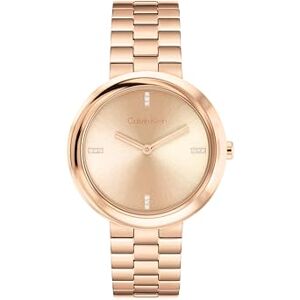 Calvin Klein Two Hand Quartz Movement Watch for Women Twisted Bezel Collection with Rose Gold Colored Stainless Steel Bracelet 25100095 Calvin Klein Two Hand Quartz Movement Watch for Women Twisted Bezel Collection with Rose Gold Colored Stainless Steel Bracelet 25100095
