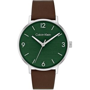Calvin Klein Three Hand Quartz Movement Watch for Men Modern Collection with Brown Leather Strap 25200435 Calvin Klein Three Hand Quartz Movement Watch for Men Modern Collection with Brown Leather Strap 25200435