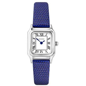 Sekonda Monica Ladies 20mm Quartz Watch in White with Analogue Display, and Blue Leather Strap 40293 Sekonda Monica Ladies 20mm Quartz Watch in White with Analogue Display, and Blue Leather Strap 40293