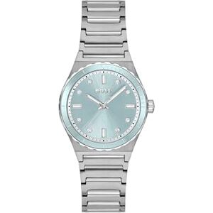 Boss Three Hand Quartz Movement Watch for Women Candor Ladies Sport Collection with Silver Stainless Steel Bracelet 1502786 Boss Three Hand Quartz Movement Watch for Women Candor Ladies Sport Collection with Silver Stainless Steel Bracelet 1502786