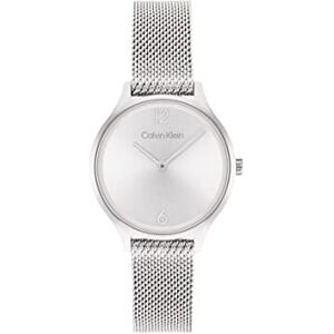 Calvin Klein Analogue Quartz Watch for Women Timeless 28MM Collection with Silver Stainless Steel Mesh Bracelet 25200058 Calvin Klein Analogue Quartz Watch for Women Timeless 28MM Collection with Silver Stainless Steel Mesh Bracelet 25200058