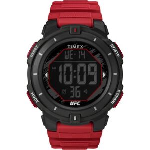 Timex Men's UFC Rumble 50mm Watch, Red Strap Digital Dial Black Case Timex Men's UFC Rumble 50mm Watch, Red Strap Digital Dial Black Case
