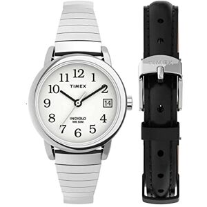 Timex Easy Reader Women's 25mm Expansion Band Watch and Leather Strap Box Set TWG025200 Timex Easy Reader Women's 25mm Expansion Band Watch and Leather Strap Box Set TWG025200
