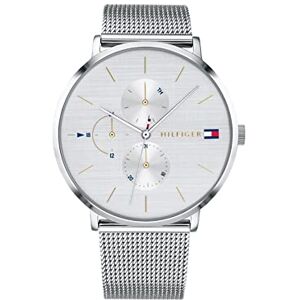 Tommy Hilfiger Analogue Multifunction Quartz Watch for Women with Silver Stainless Steel Mesh Bracelet 1781942 Tommy Hilfiger Analogue Multifunction Quartz Watch for Women with Silver Stainless Steel Mesh Bracelet 1781942