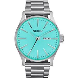 NIXON A356-2084-00 Men's Analogue Quartz Watch with Stainless Steel Strap, Silver Turquoise NIXON A356-2084-00 Men's Analogue Quartz Watch with Stainless Steel Strap, Silver Turquoise