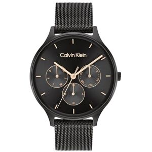 Calvin Klein Analogue Multifunction Quartz Watch for Women Timeless MESH MF Collection with Black Stainless Steel Mesh Bracelet 25200105 Calvin Klein Analogue Multifunction Quartz Watch for Women Timeless MESH MF Collection with Black Stainless Steel Mesh Bracelet 25200105