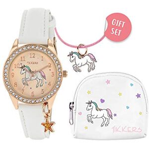 Tikkers Girls White PU Strap Unicorn Stone Set Watch Set ATK1063 Tikkers Girls White PU Strap Unicorn Stone Set Watch Set ATK1063