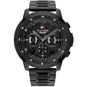 Tommy Hilfiger Analogue Multifunction Quartz Watch for Men with Black Stainless Steel Bracelet 1710494 Tommy Hilfiger Analogue Multifunction Quartz Watch for Men with Black Stainless Steel Bracelet 1710494