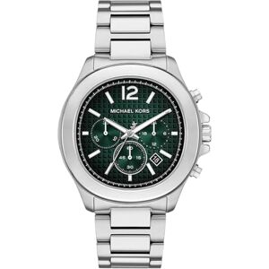 Michael Kors Sage Watch for Men, 44mm Quartz Chronograph Movement with Stainless Steel Strap, Silver Tone Set, 44 mm Michael Kors Sage Watch for Men, 44mm Quartz Chronograph Movement with Stainless Steel Strap, Silver Tone Set, 44 mm