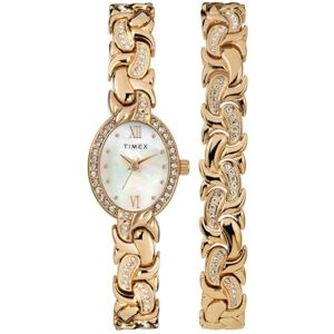 Timex Classics Women's 19mm Watch, Gold Tone Bracelet Set TW2T49900 Timex Classics Women's 19mm Watch, Gold Tone Bracelet Set TW2T49900