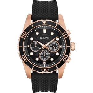 Bulova Men's Analogue Quartz Watch with Rubber Strap 98A192 Bulova Men's Analogue Quartz Watch with Rubber Strap 98A192