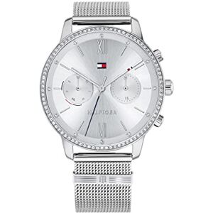 Tommy Hilfiger Analogue Multifunction Quartz Watch for Women with Silver Stainless Steel Mesh Bracelet 1782301 Tommy Hilfiger Analogue Multifunction Quartz Watch for Women with Silver Stainless Steel Mesh Bracelet 1782301