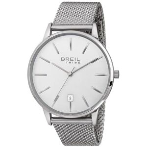 Breil Men's Watch Avery Collection EW0493 Men's Watch Gent with Analogic White Dial VJ52 TIME Module Movement 3H Quartz Stainless Steel Mesh Watch Band Breil Men's Watch Avery Collection EW0493 Men's Watch Gent with Analogic White Dial VJ52 TIME Module Movement 3H Quartz Stainless Steel Mesh Watch Band