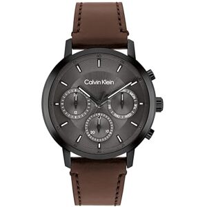 Calvin Klein Analogue Multifunction Quartz Watch for Men Gauge Collection with Brown Leather Strap 25200498 Calvin Klein Analogue Multifunction Quartz Watch for Men Gauge Collection with Brown Leather Strap 25200498